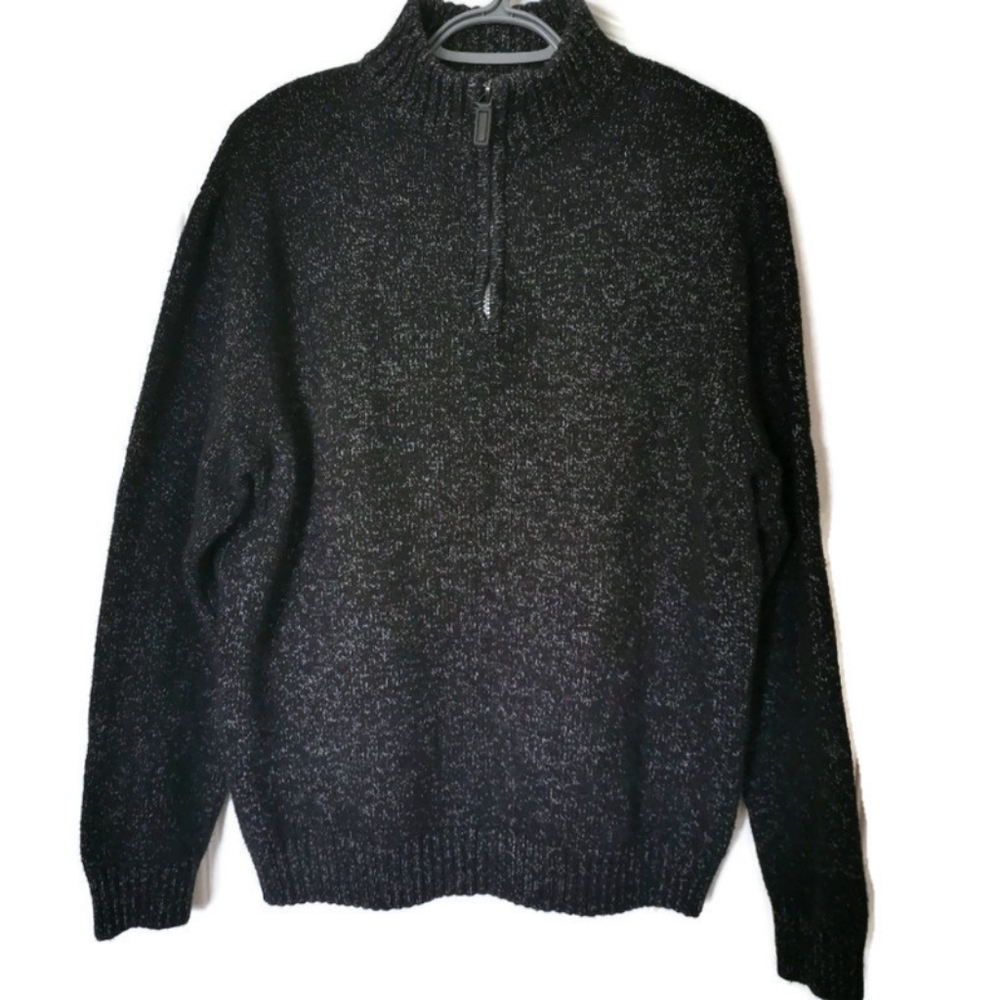 Chaps‎ Knit Sweater Zip Neck Large